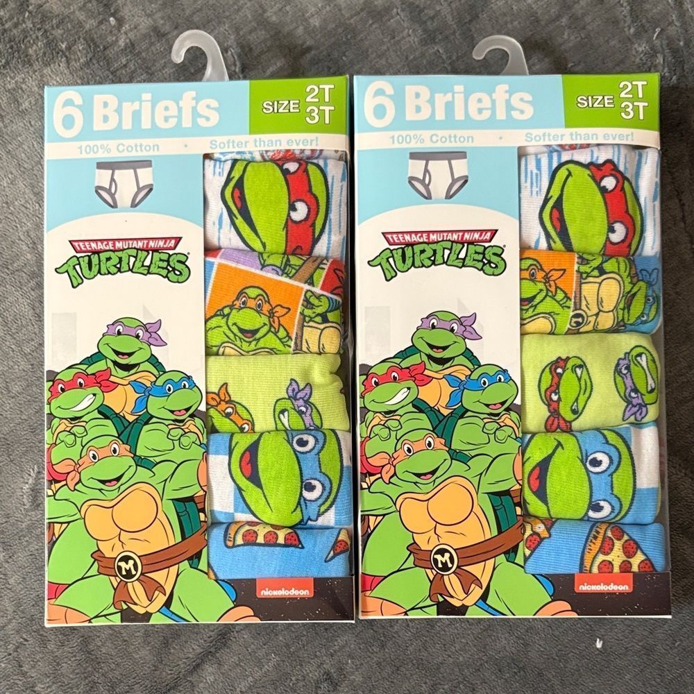 NWT 2 Boxes Nickelodeon Teenage Mutant Ninja Turtles Kids Briefs Size 2T-3T